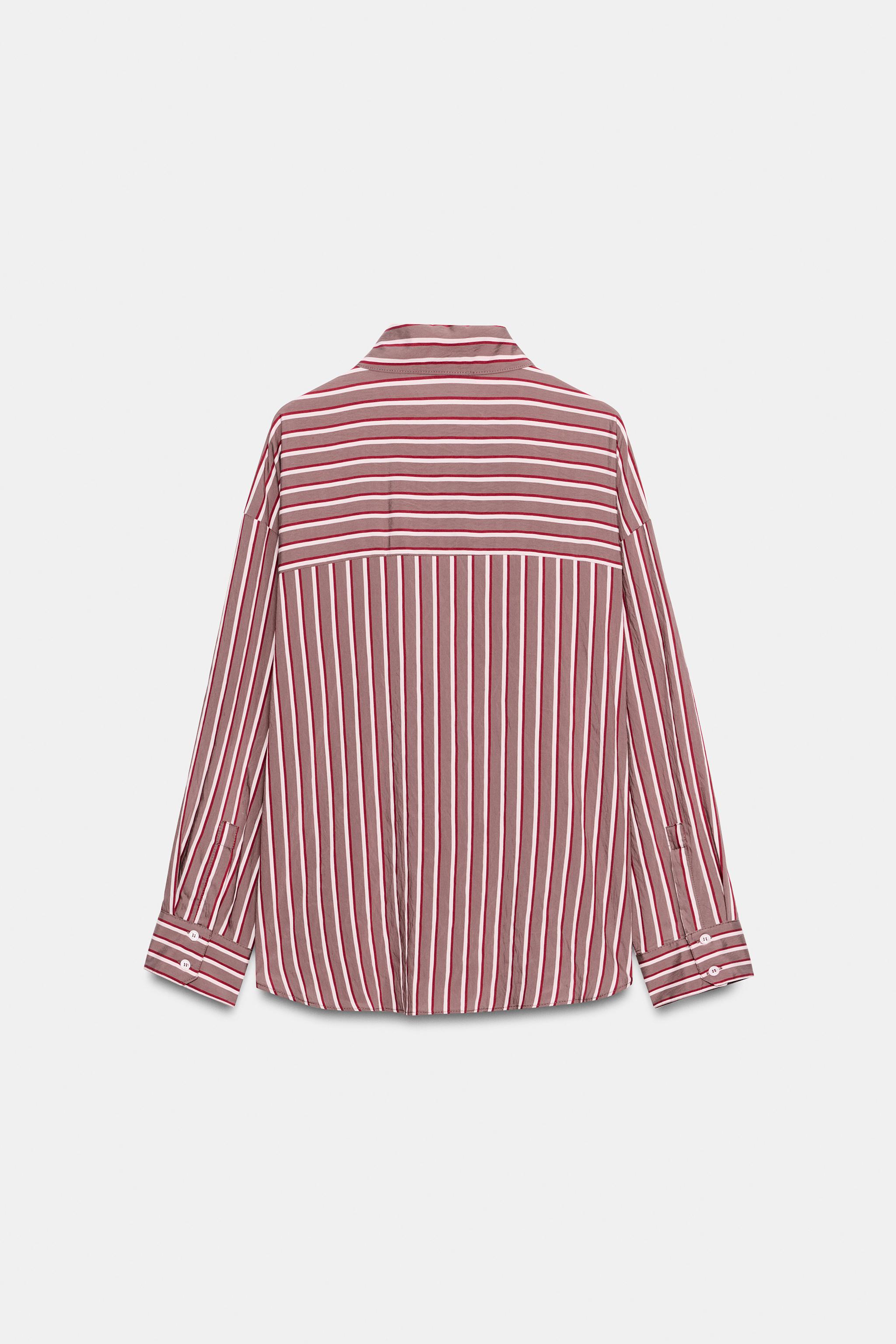 Zara Çizgili Gömlek görsel 8