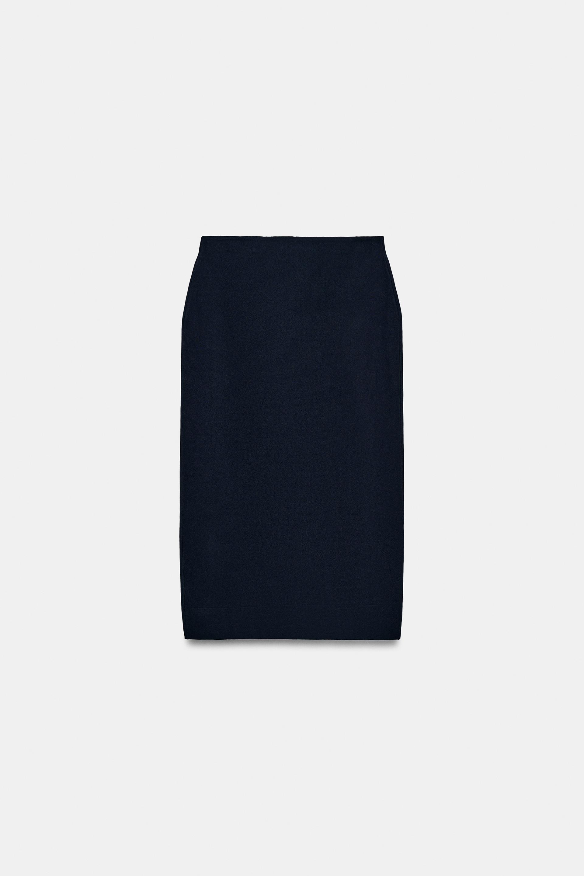 ELASTIC WAIST MIDI KNIT SKIRT thumbnail 8
