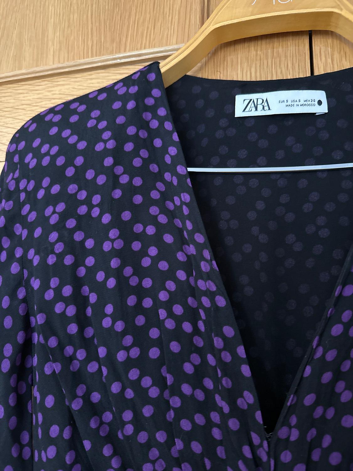 POLKA DOT DRESS WITH SHOULDER PADS - Image 3