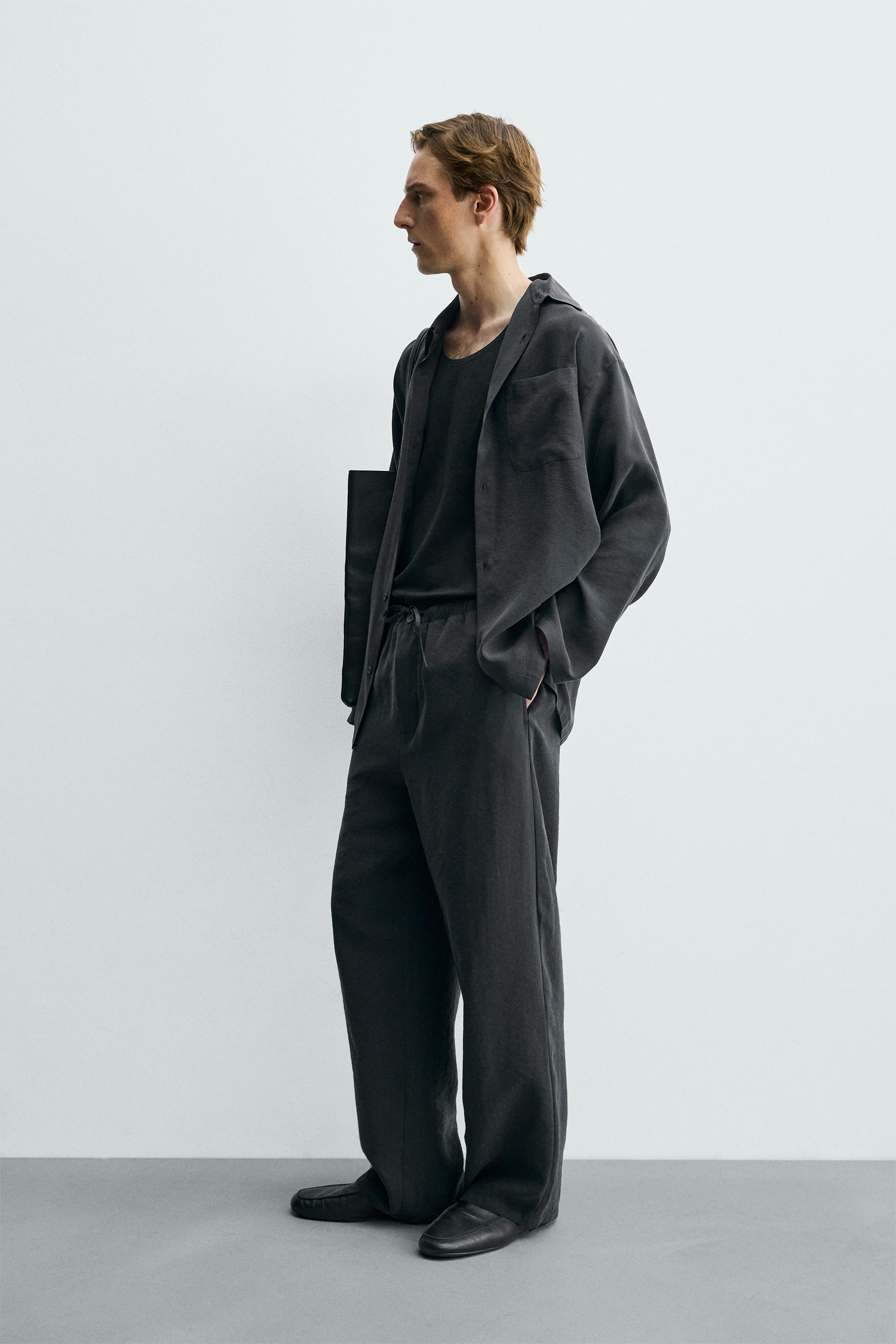 vintage ブラウス ZW COLLECTION FLOWY SHIRT - Oyster-white | ZARA United States