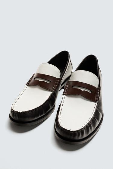 LEATHER PENNY LOAFERS - Multicoloured by Zara - Image 4