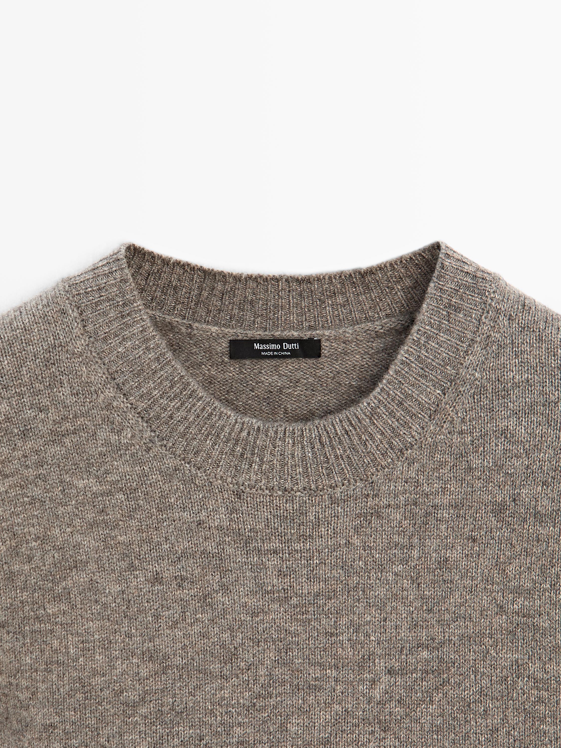 Pull col rond en laine mélangée