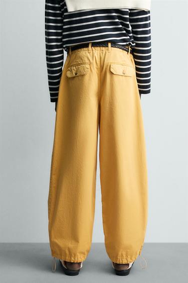 AARON LEVINE X ZARA RELAXED FIT COTTON TROUSERS - Light yellow by Zara - Image 2