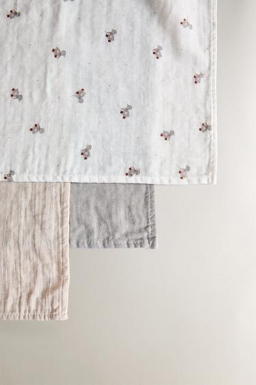 LOT LANGES EN MOUSSELINE ENFANT CANARDS (LOT DE 3) - Blanc cassé de Zara - Image 3