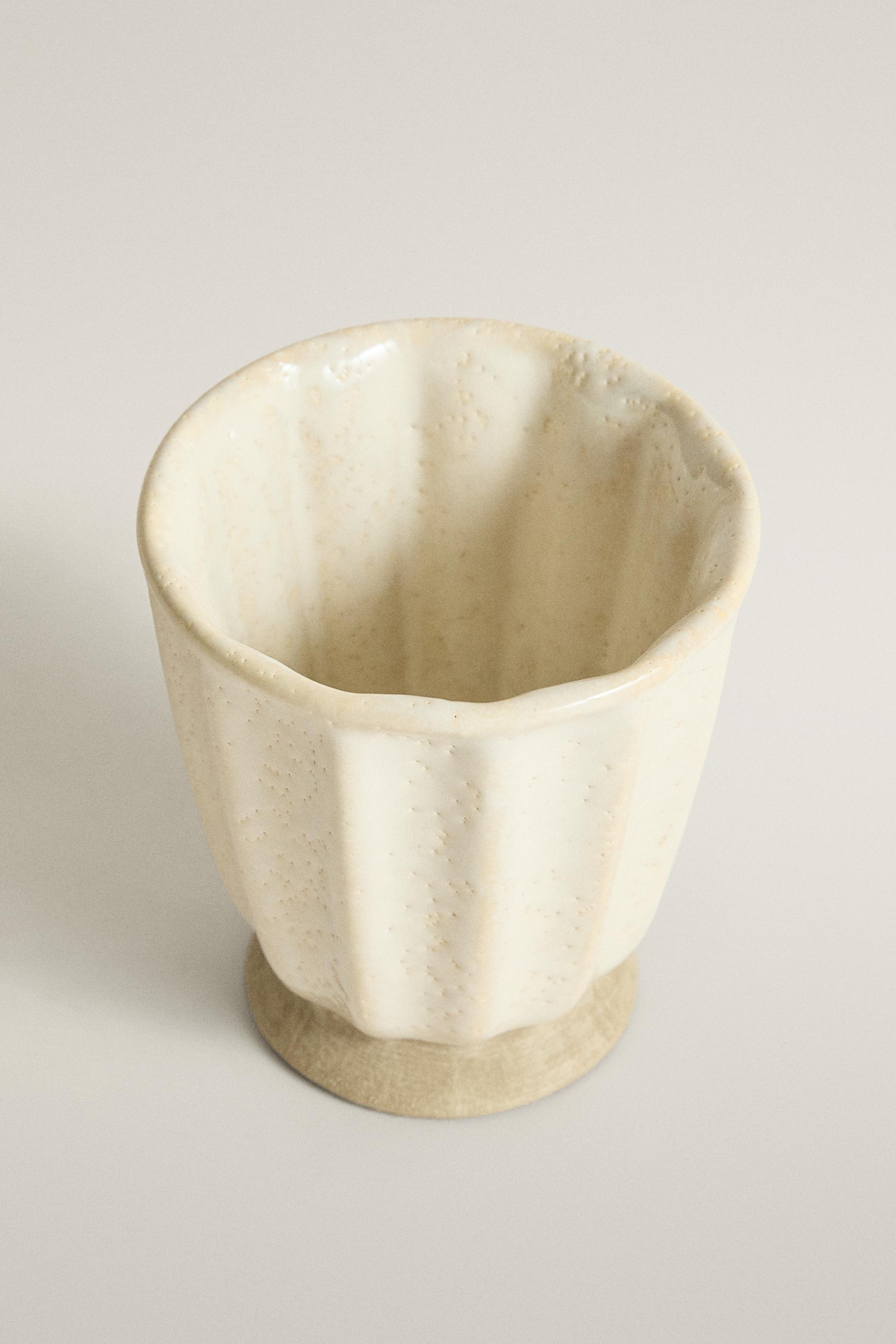 RUSTIC CERAMIC TOOTHBRUSH TUMBLER