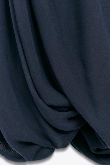 LIMITED EDITION HALTER VOLUME HEM LONG DRESS - Navy blue by Zara - Image 5