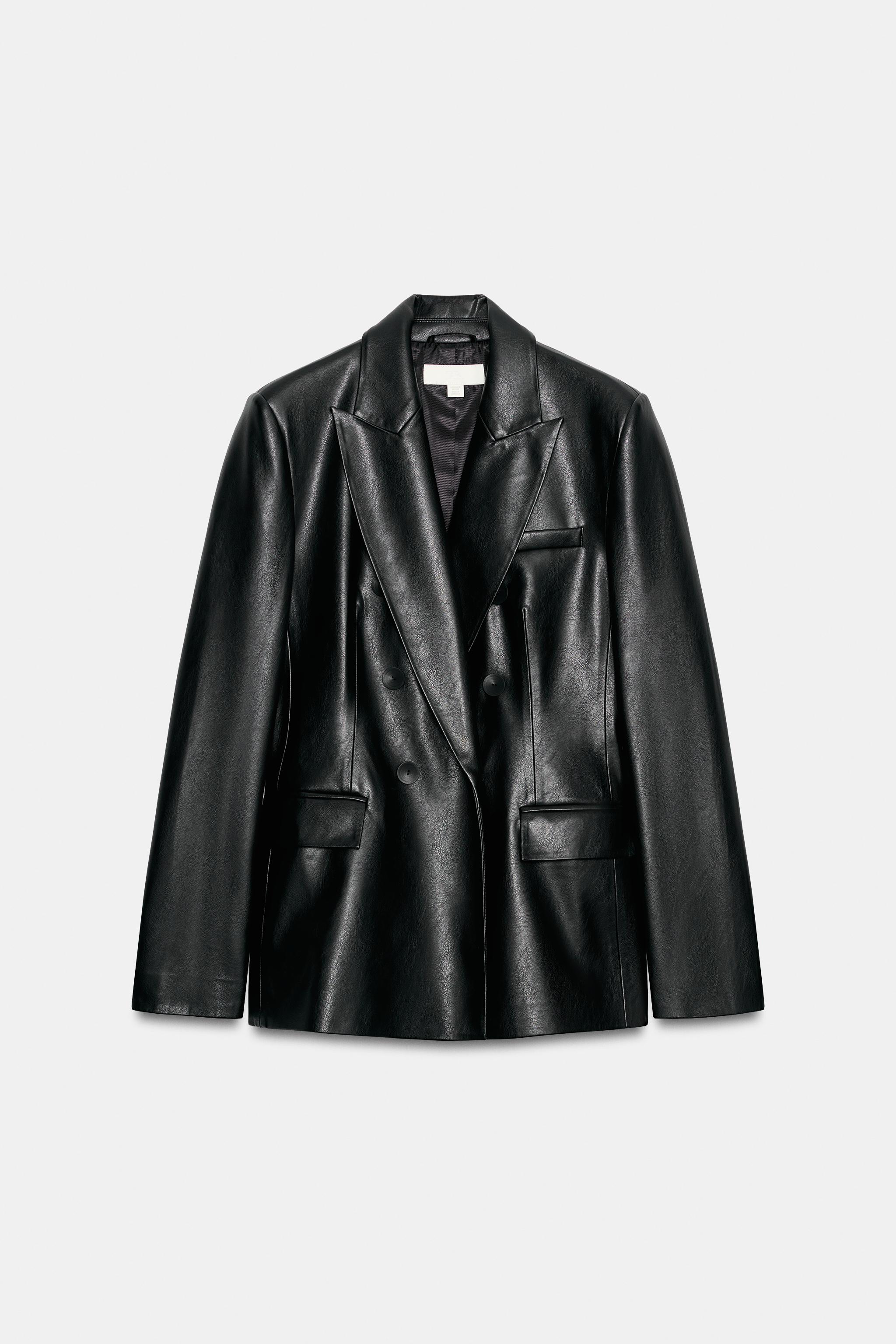 VESTE CROISÉE MATIÈRE SYNTHÉTIQUE