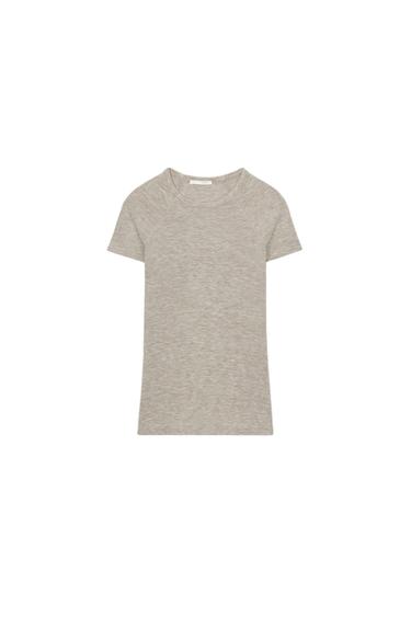 RAGLAN SHORT SLEEVE T-SHIRT - Beige marl by Zara
