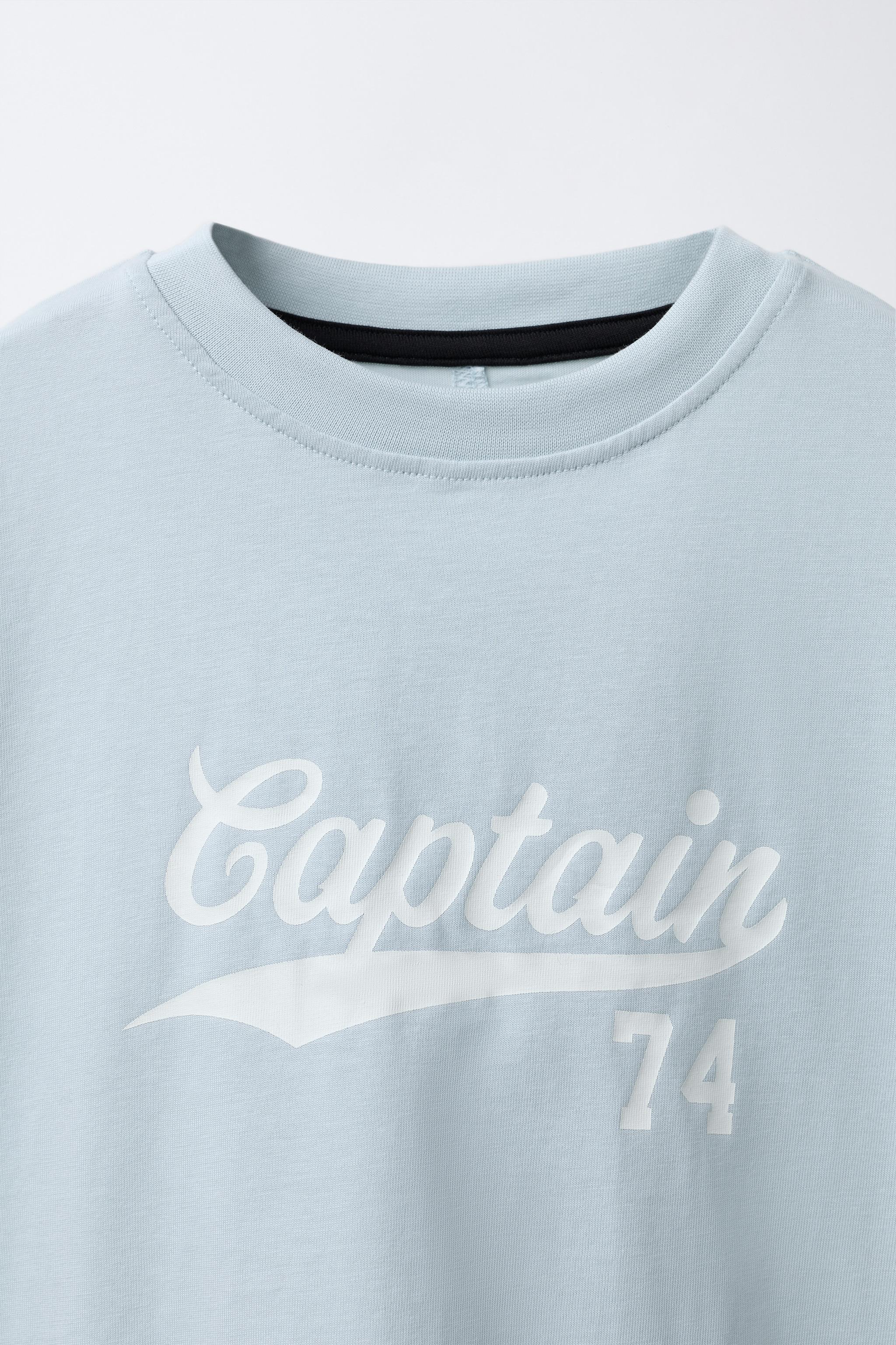 JOGGING TEXT AND LABEL T-SHIRT - Sea green | ZARA United States