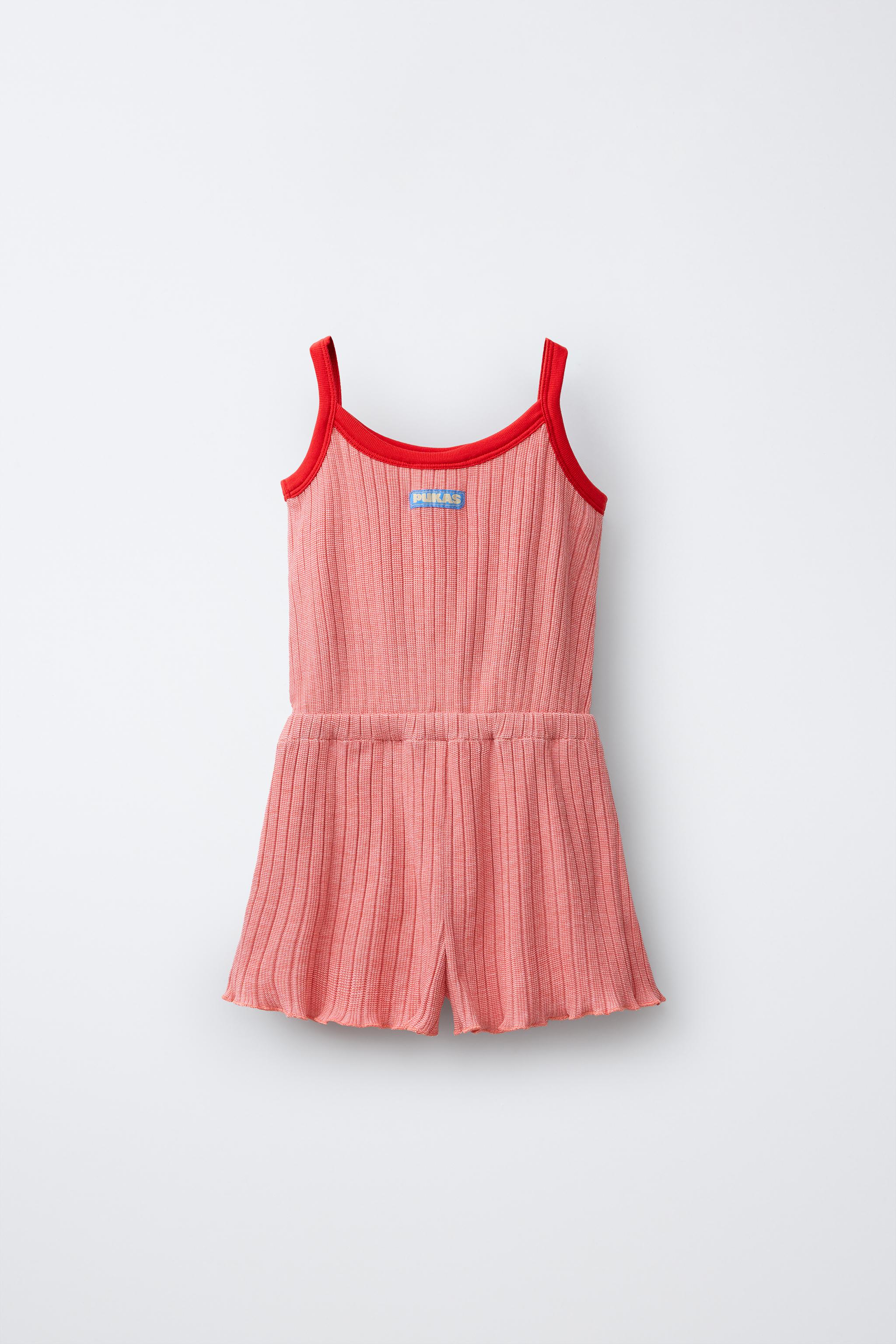 PUKAS SURF TEXTURED SHORT JUMPSUIT — Coral