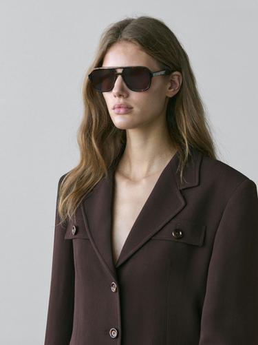 Zara Flared trousers with pocket - Chocolate