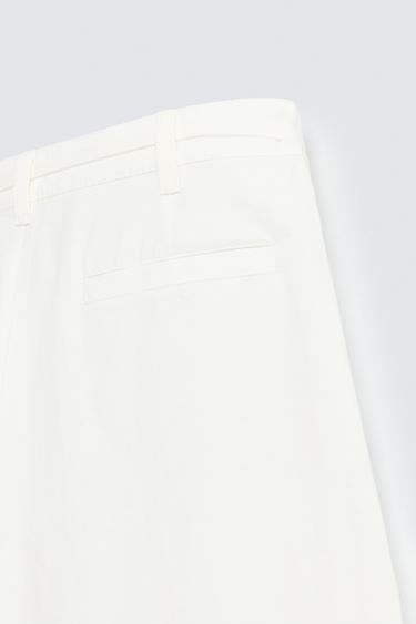 RELAXED FIT PLEATED TROUSERS - Ecru by Zara - Image 7