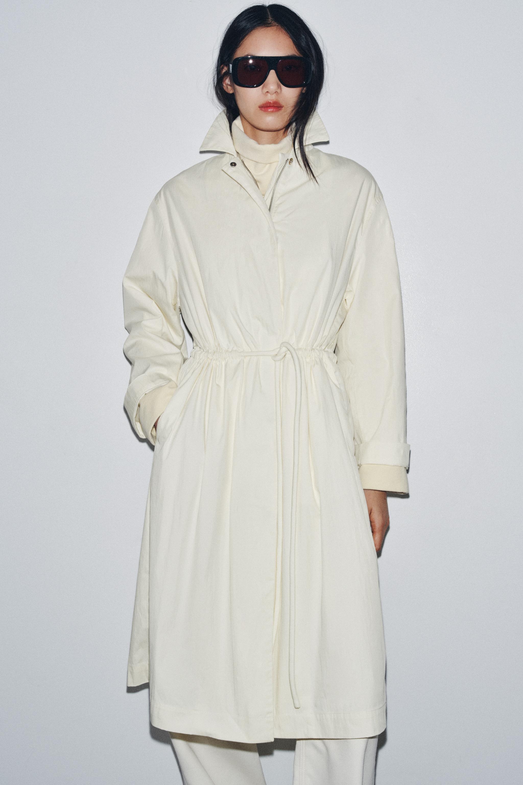 ZARA アイボリー トレンチコート Sサイズ ZARA アイボリー トレンチコート Sサイズ