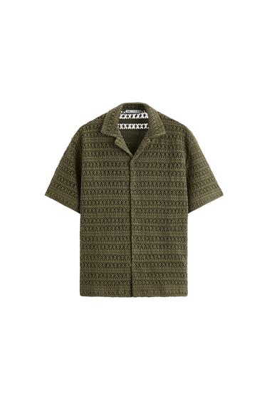 TEXTURED CROCHET SHIRT