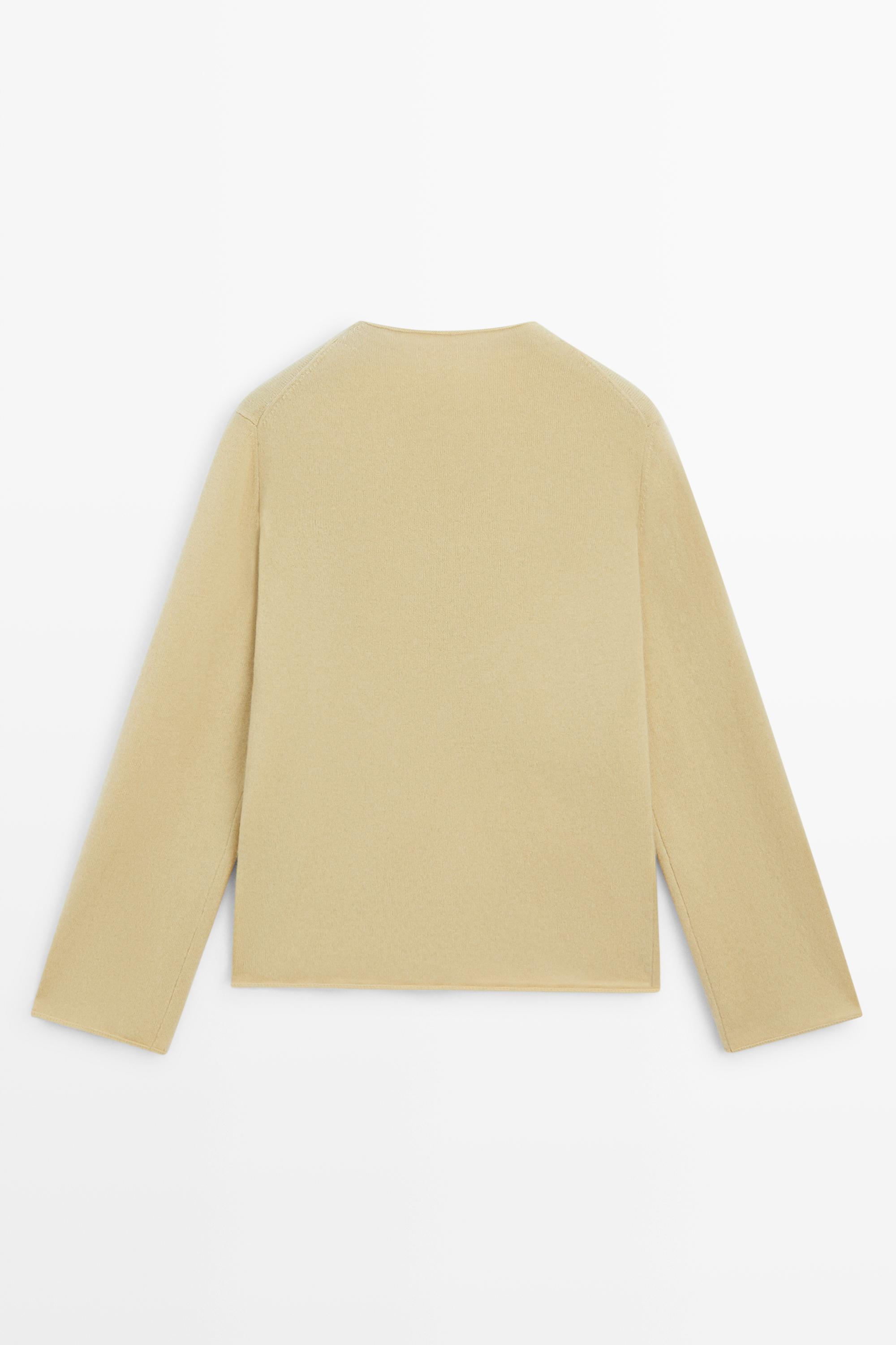 Wool-blend knit cardigan with buttons - Olive green | ZARA United