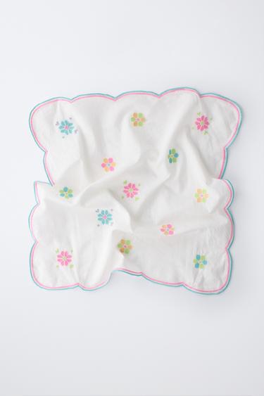 CROSS STITCH FLORAL BANDANA - Multicoloured by Zara - Image 2