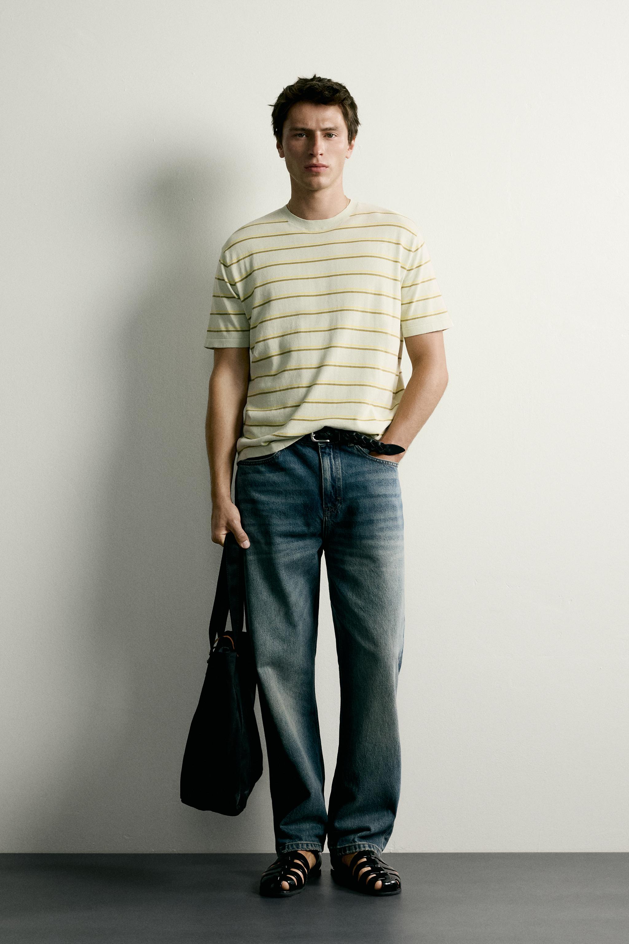 STRIPED REGULAR FIT KNIT T-SHIRT