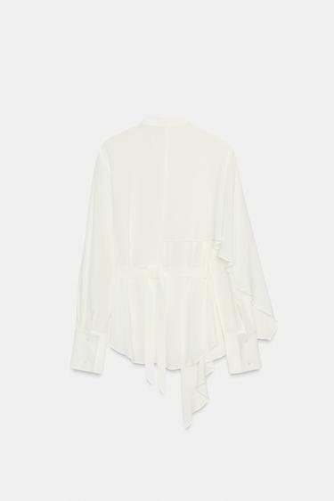 ASYMMETRIC ZW COLLECTION SHIRT - Ecru by Zara - Image 5