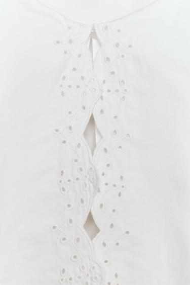 POPLIN SHIRT WITH PETER PAN COLLAR - White by Zara - Image 6