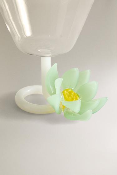 VERRE À VIN BOROSILICATE FLEUR - Vert de Zara - Image 2
