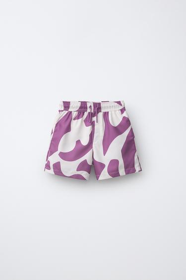 AGES 6-14 / GEOMETRIC PRINT SWIM SHORTS - 694 by Zara - Image 0