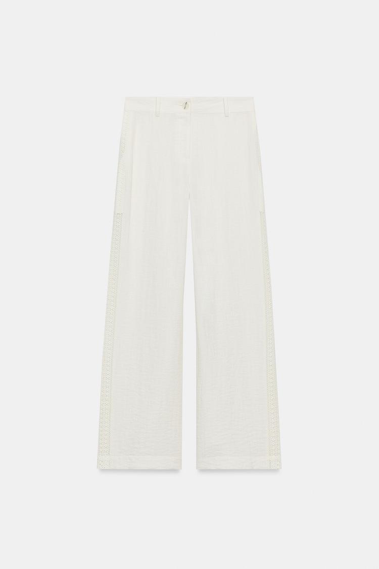 PANTALÓN CON INSERCIONES DE ENCAJE EN LOS LATERALES 6