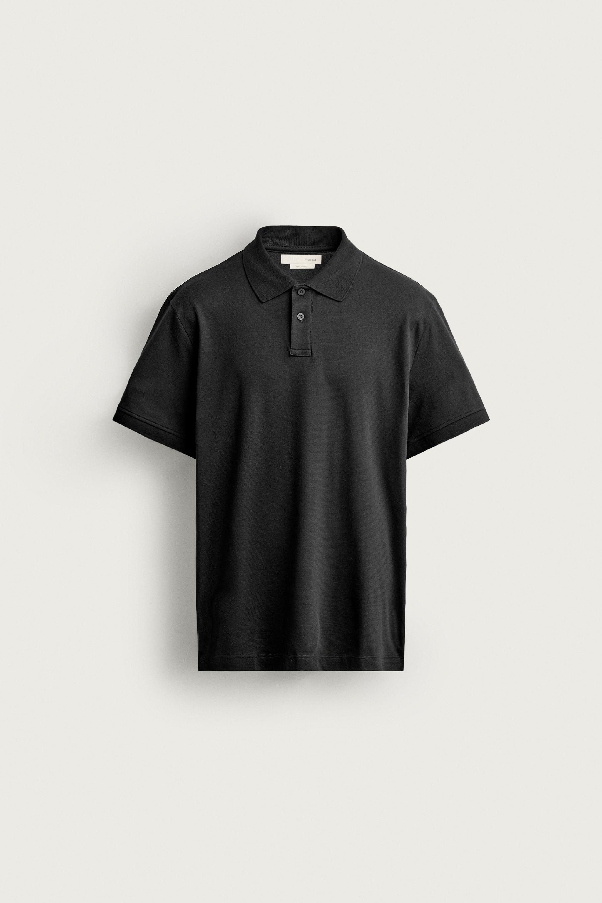 Мужские рубашки Zara COTTON REGULAR FIT POLO SHIRT — фото 7