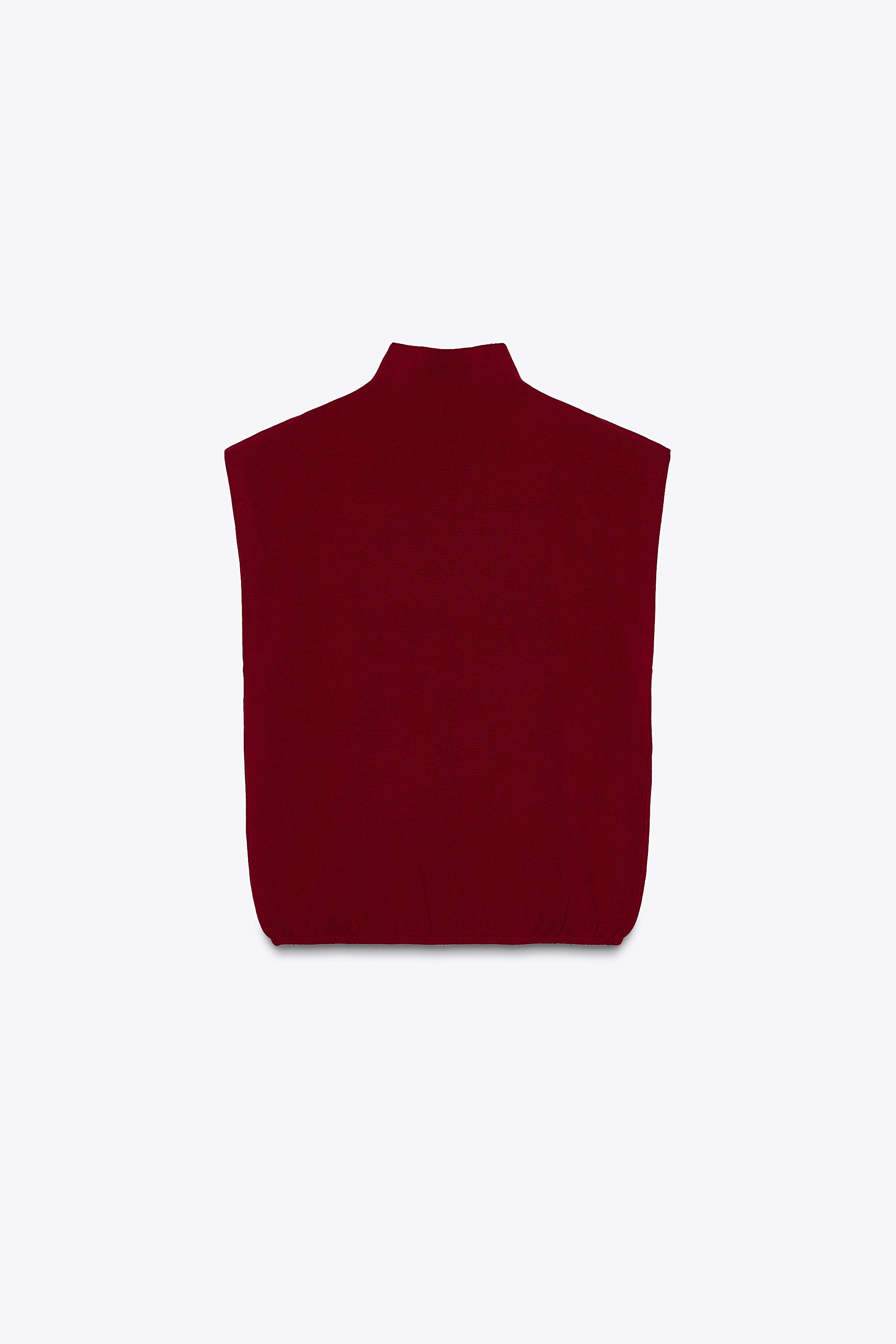 PLAIN KNIT TOP - Light maroon | ZARA United States PLAIN KNIT TOP - Light maroon | ZARA United States
