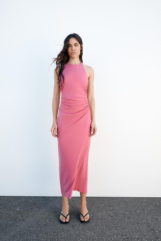 Dressing Up Hot Pink One Shoulder Maxi Dress With Open Back Detail