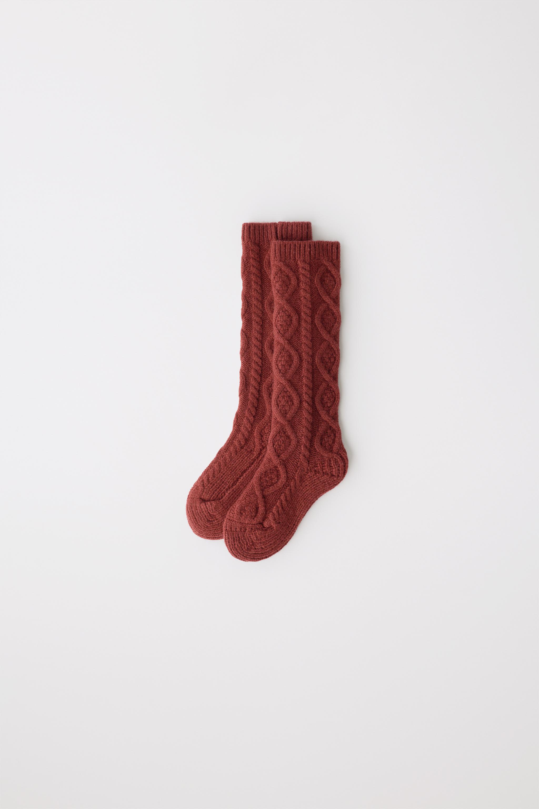 LONG CABLE KNIT 100% WOOL SOCKS LIMITED EDITION