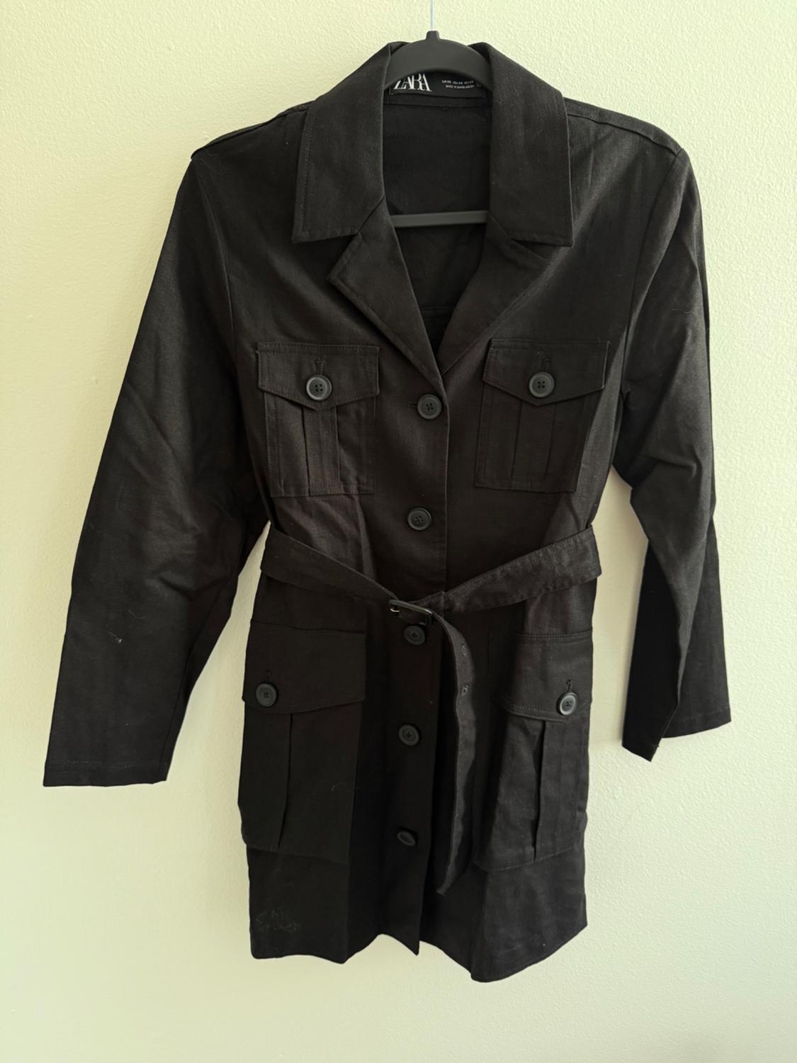 LINEN BLEND BELTED JACKET - Image 2