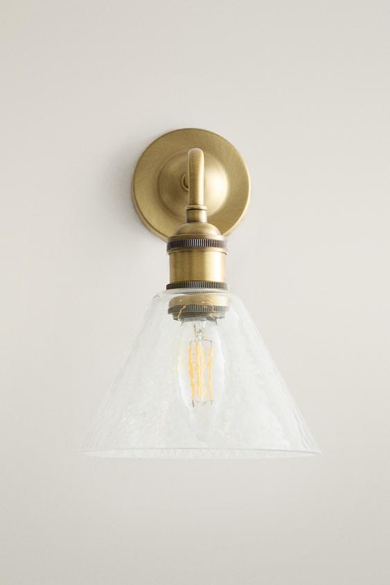 LAMP | WALL LIGHT IN TEXTURED METAL AND GLASS - Gold by Zara - Image 0