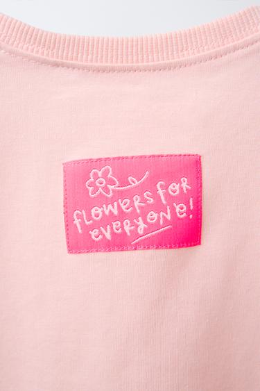 T-SHIRT IMPRIMÉ - Rose clair de Zara - Image 3