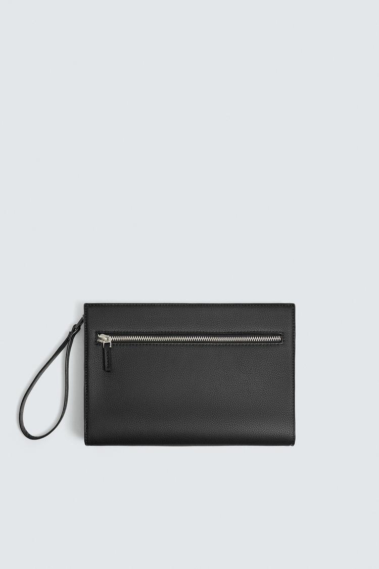 TEXTURED CLUTCH Black ZARA Canada