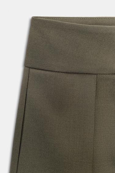 BALLOON TROUSERS WITH PLEATS - Dark khaki by Zara - Image 5