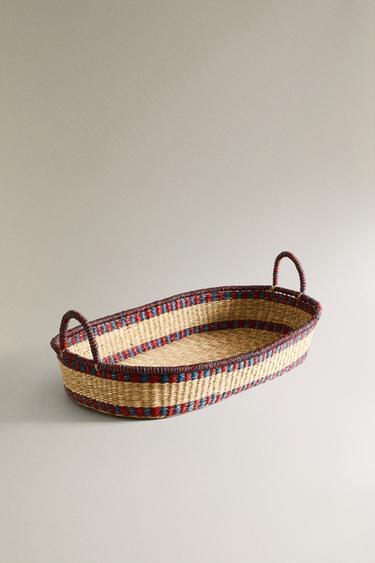 CONTRAST OVAL SEAGRASS HAMPER - Light beige by Zara - Image 1