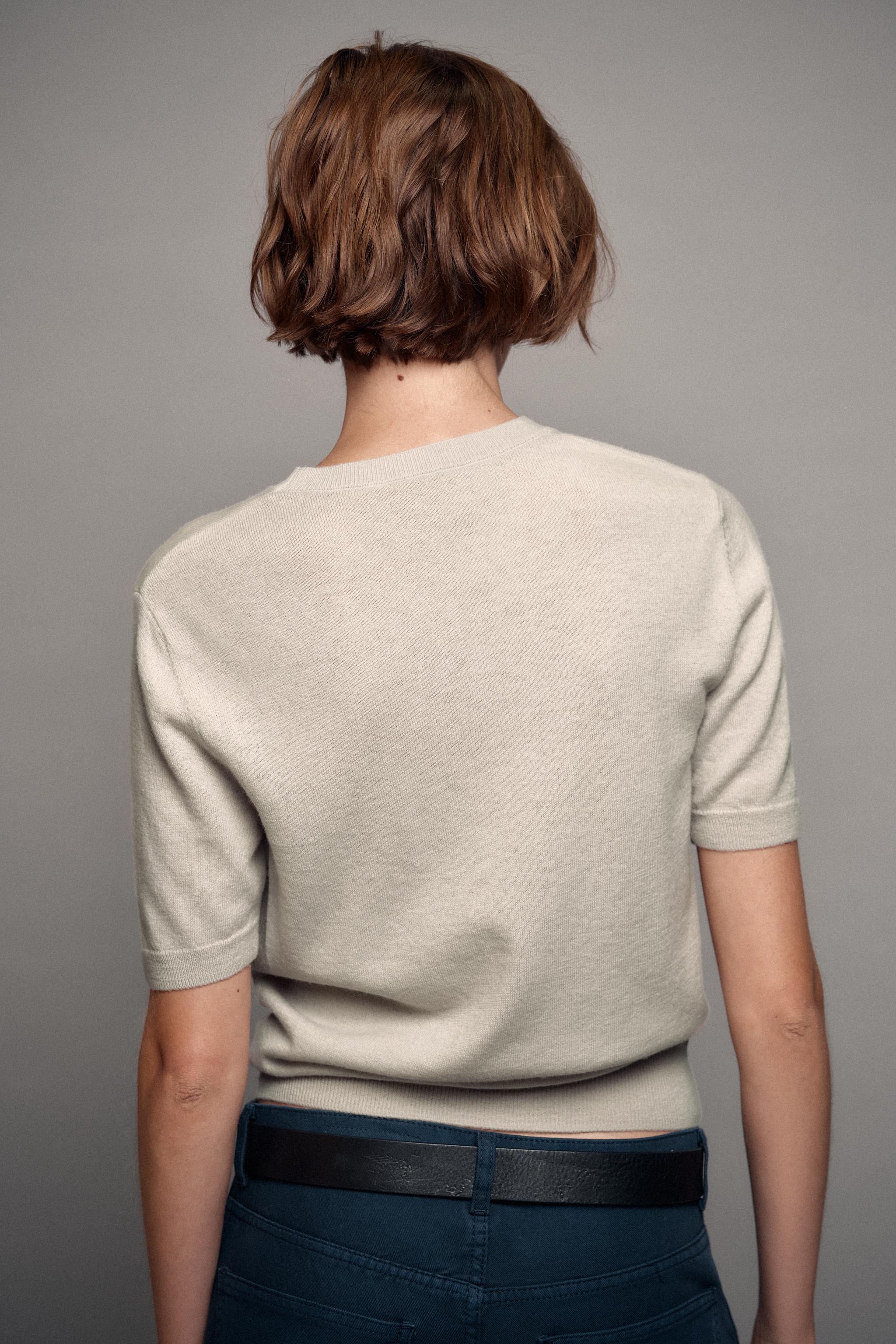 100% WOOL SHORT SLEEVE JUMPER