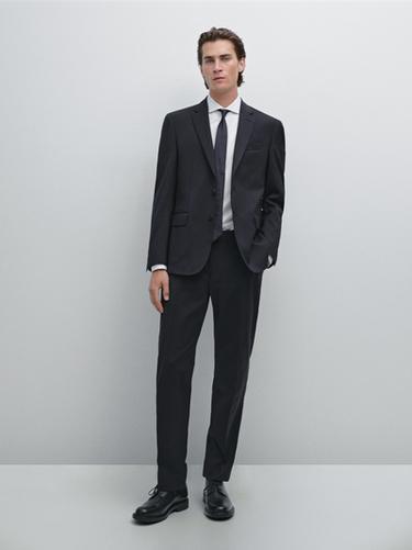Americana traje 100% lana - Marino de Zara - Imagen 0