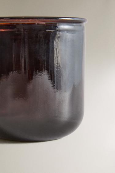 DARK GLASS TOOTHBRUSH HOLDER - Brown by Zara - Image 3