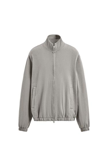 STRICKSWEATSHIRT MIT REISSVERSCHLUSS - Sandfarben von Zara