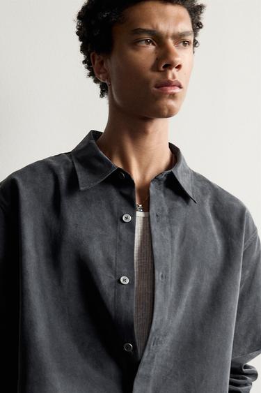 RELAXED FIT FLOWING SHIRT - Indigo by Zara