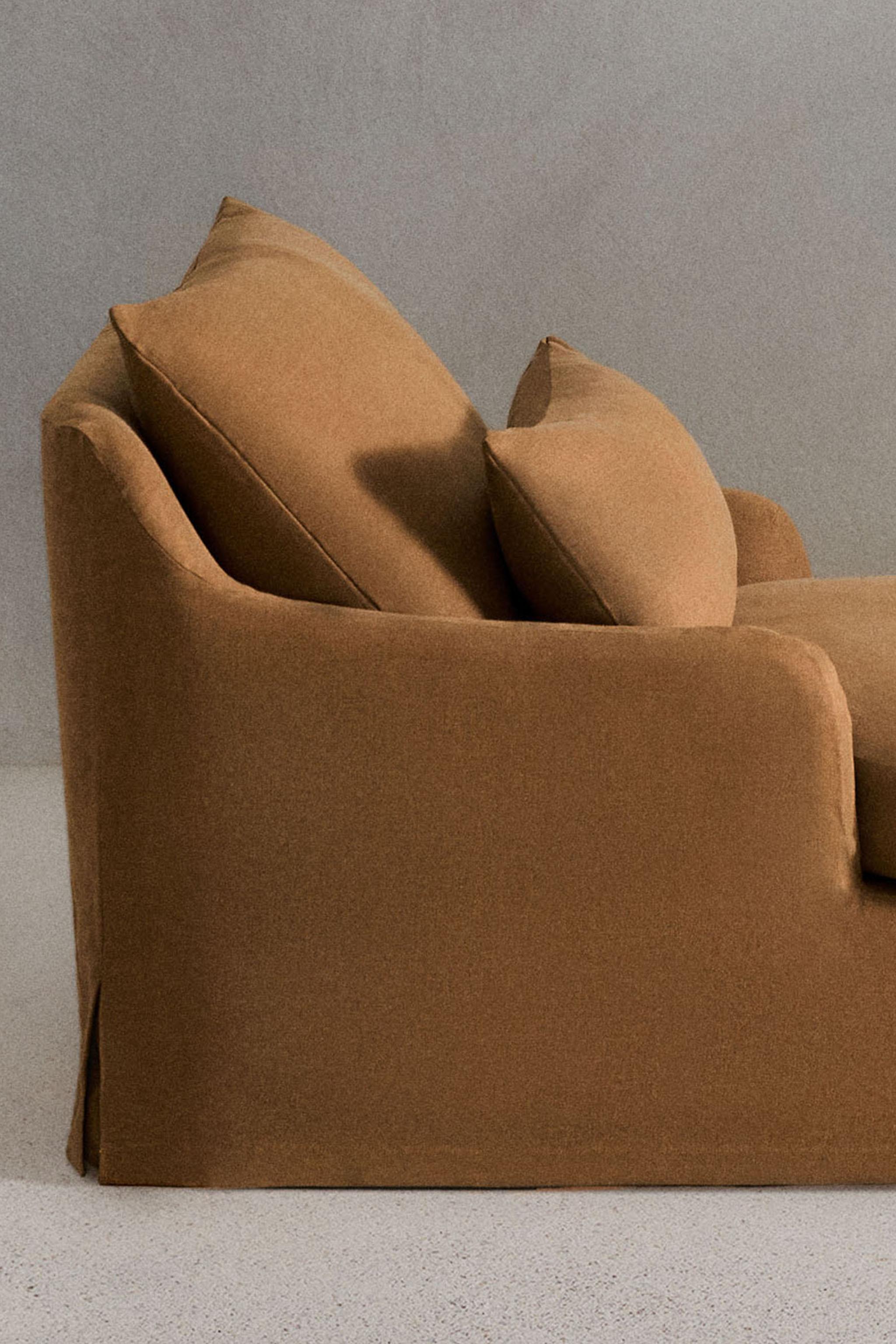 LOVESEAT 01 LINEN COVER — Mustard