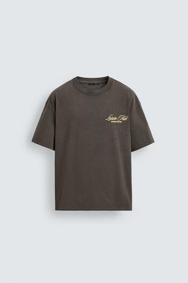 T-SHIRT RELAXED FIT IMPRIMÉS DÉLAVÉS - Gris anthracite de Zara - Image 7