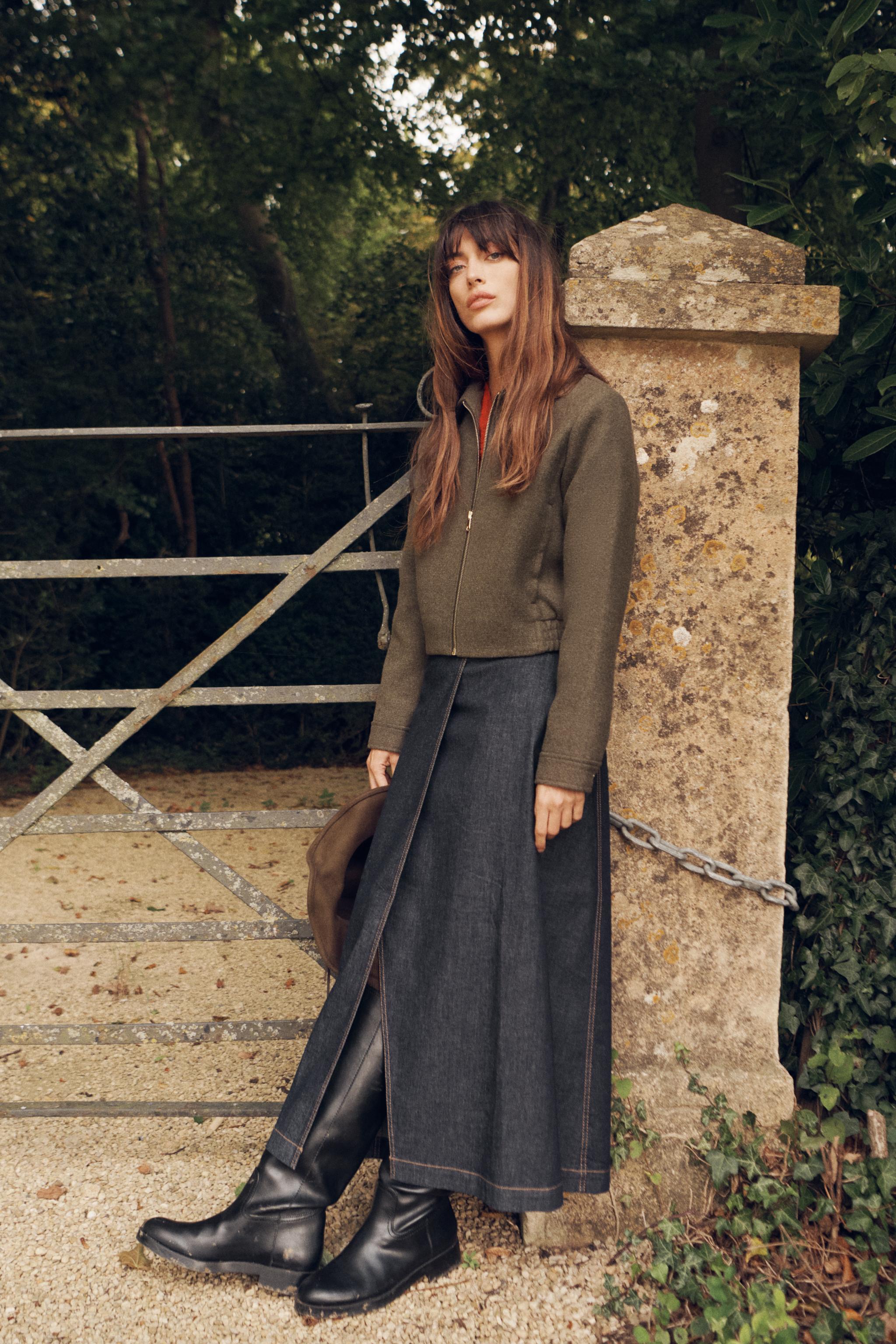 Z1975 DENIM WRAP SKIRT - Indigo | ZARA Australia