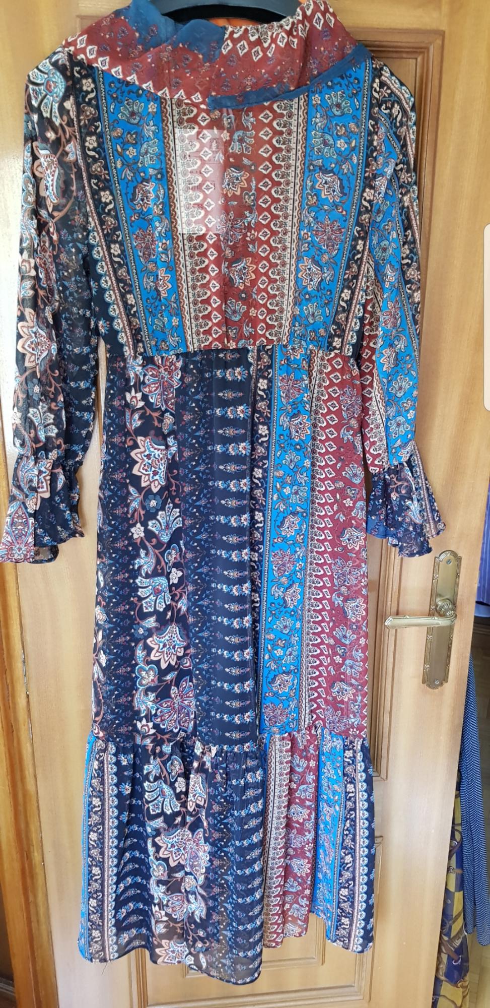 PATCHWORK PRINT DRESS - Image 2