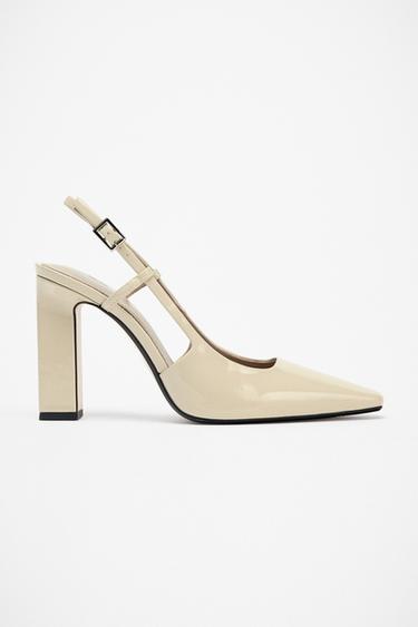 Zara SLINGBACK HEELS - Off White