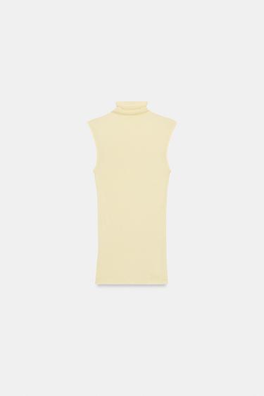 SUPIMA® HIGH NECK T-SHIRT - Butter by Zara - Image 2