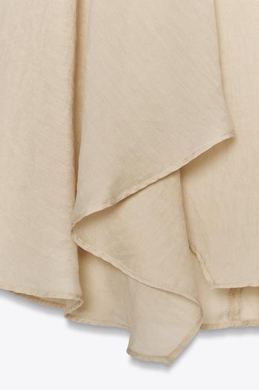 FLOWING SEMI-SHEER SKIRT - Light green by Zara - Image 6