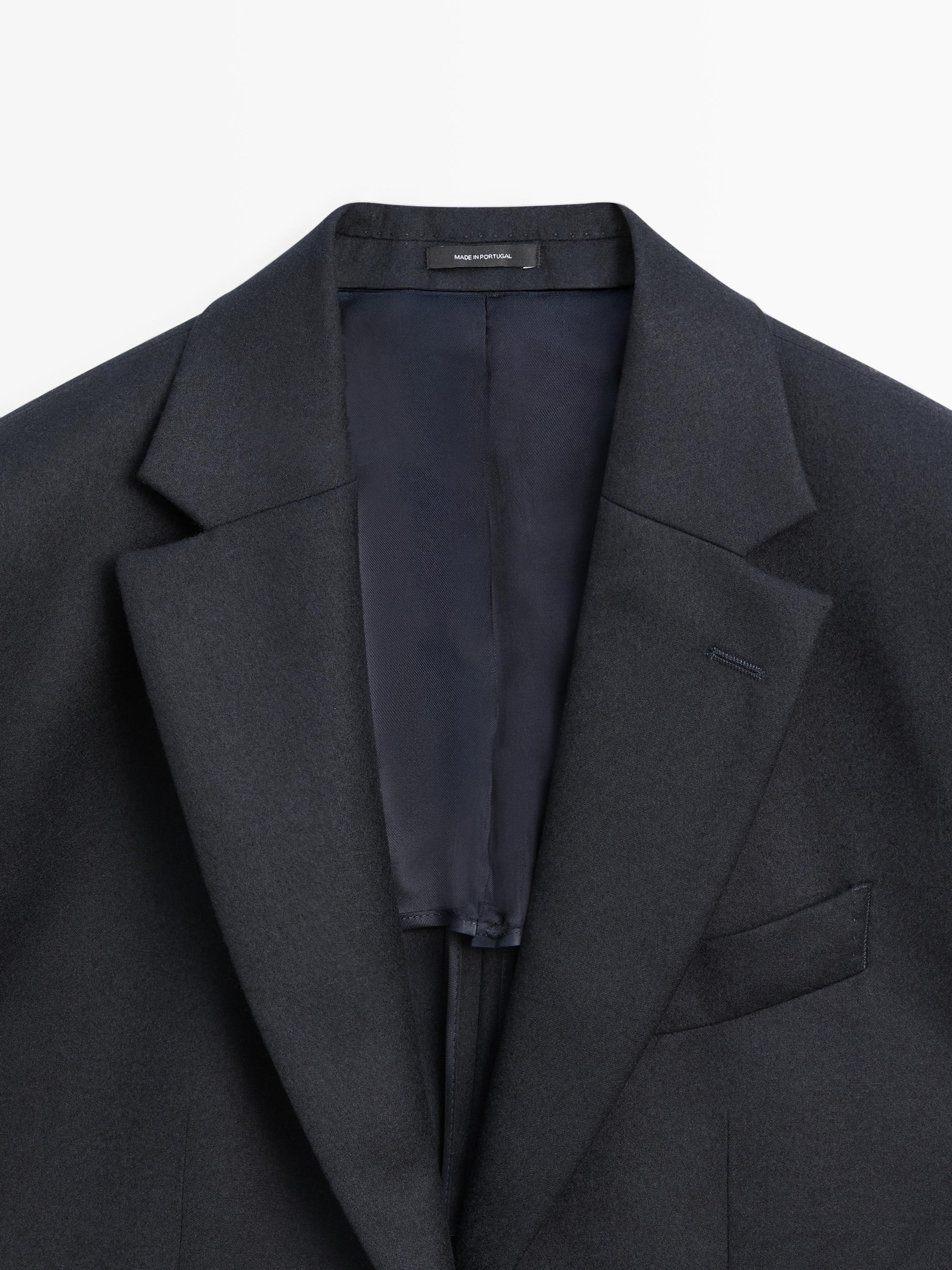 American wool blend flannel suit