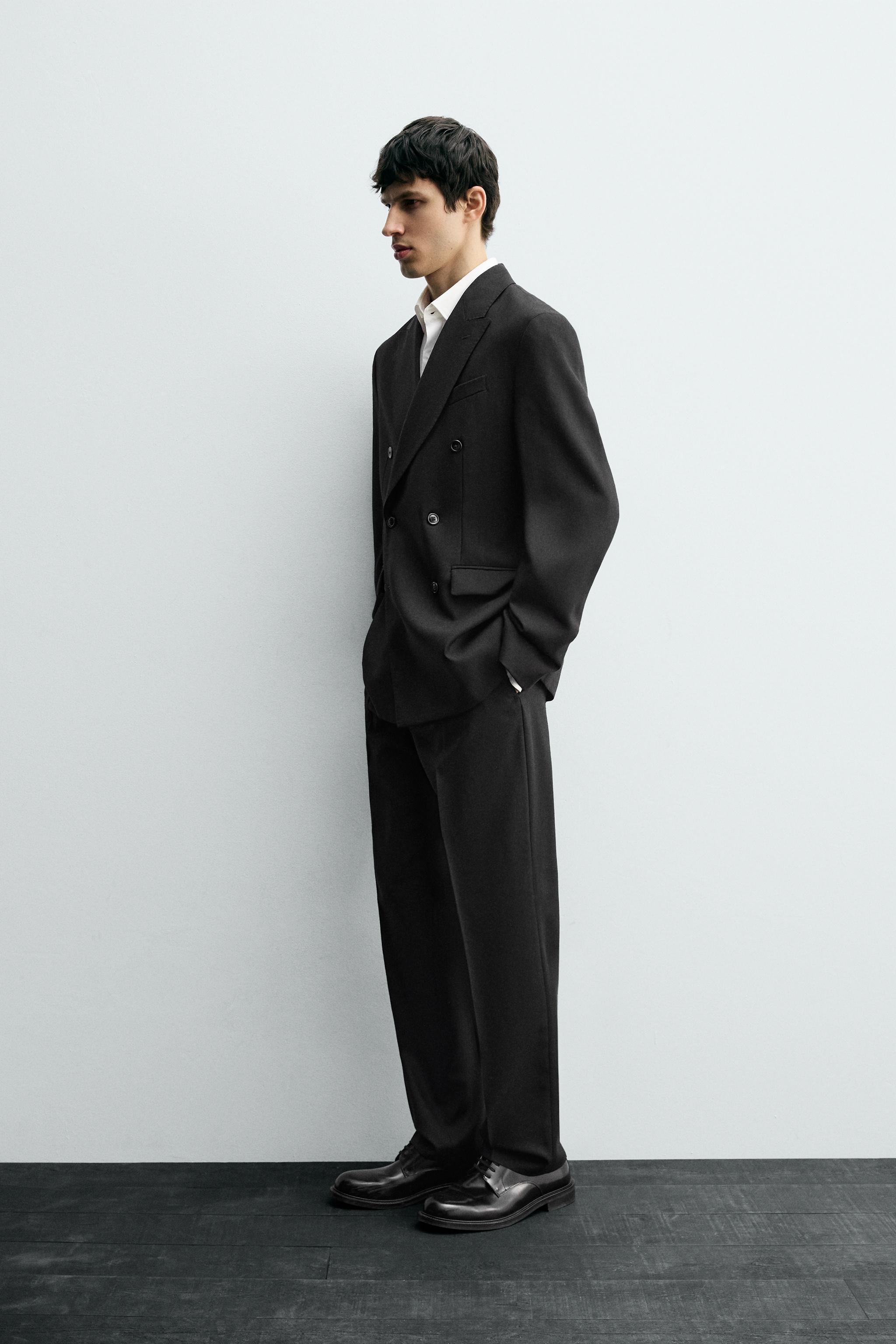 ZARA ストライプスーツ メンズ　ブラック　セット　テーラードジャケット スマートブレザー | メンズ | 最新コレクション | ZARA 日本